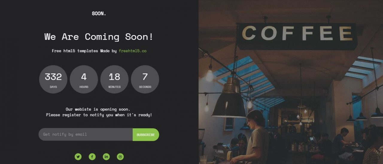 Coming Soon Html5 Template Free Download