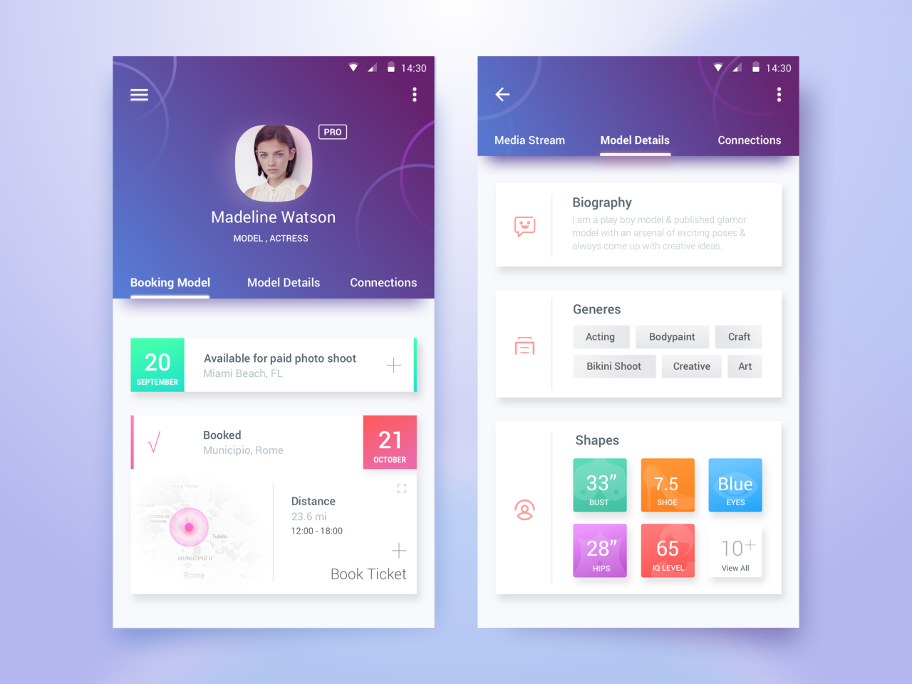 Android Profile Screen UI Design Inspiration - OnAirCode