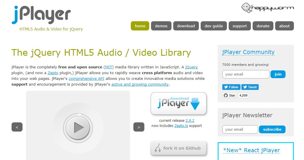 jPlayer Audio and Video Library