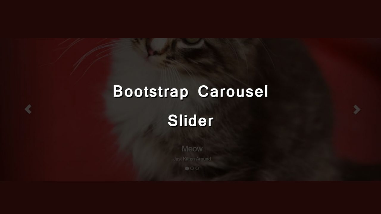 Bootstrap Carousel Slider