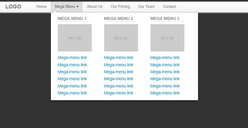 Bootstrap Mega Menu with CSS