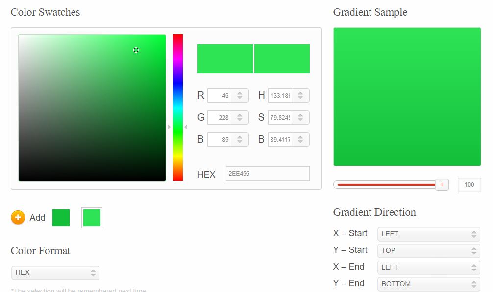 gradient color code generator