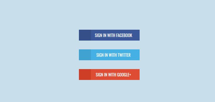 Flat Social Buttons in CSS3