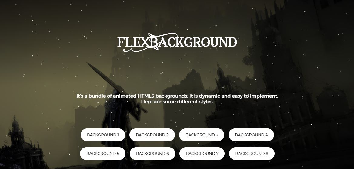 FlexBackgroud - HTML5 Animated Background