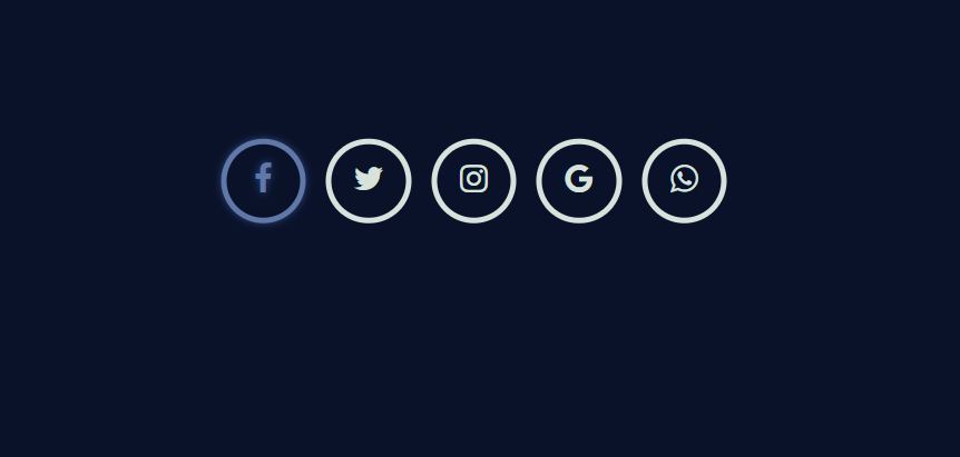 Glowing Social Icon Hover Effects