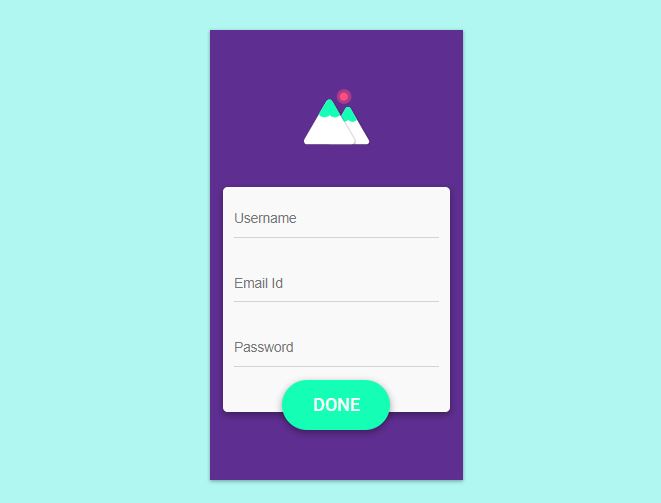 Material Design Signup Interaction