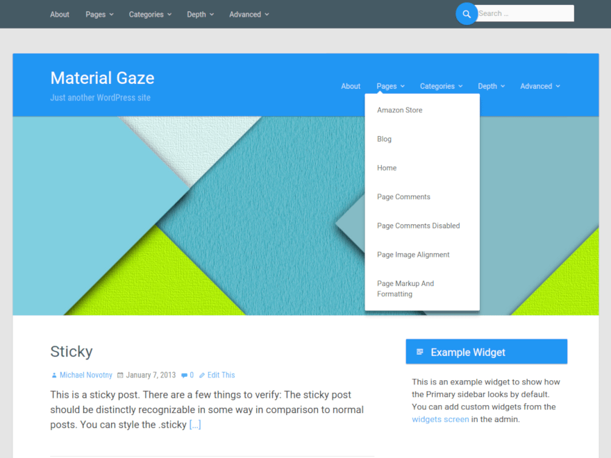 20+ Free Material Design WordPress Blog Themes