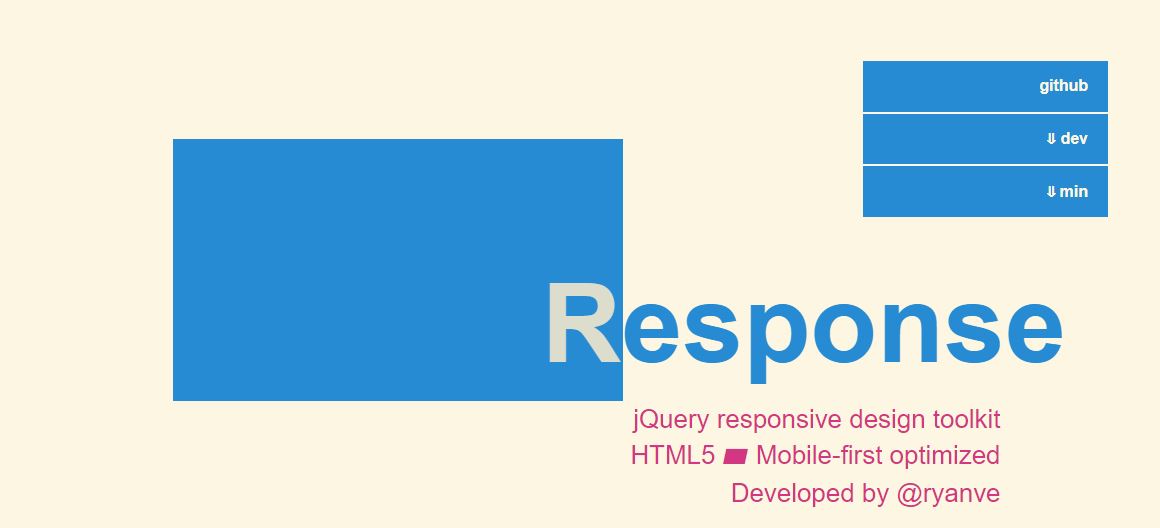 Response.js Mobile Jquery Toolkit