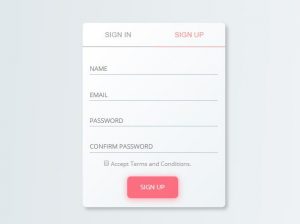 Beautiful HTML CSS Sign Up And Registration Form - OnAirCode