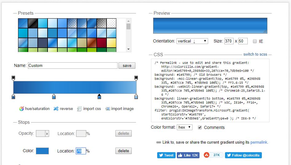 Ultimate CSS Gradient Generator