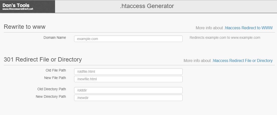 .htaccess Generator