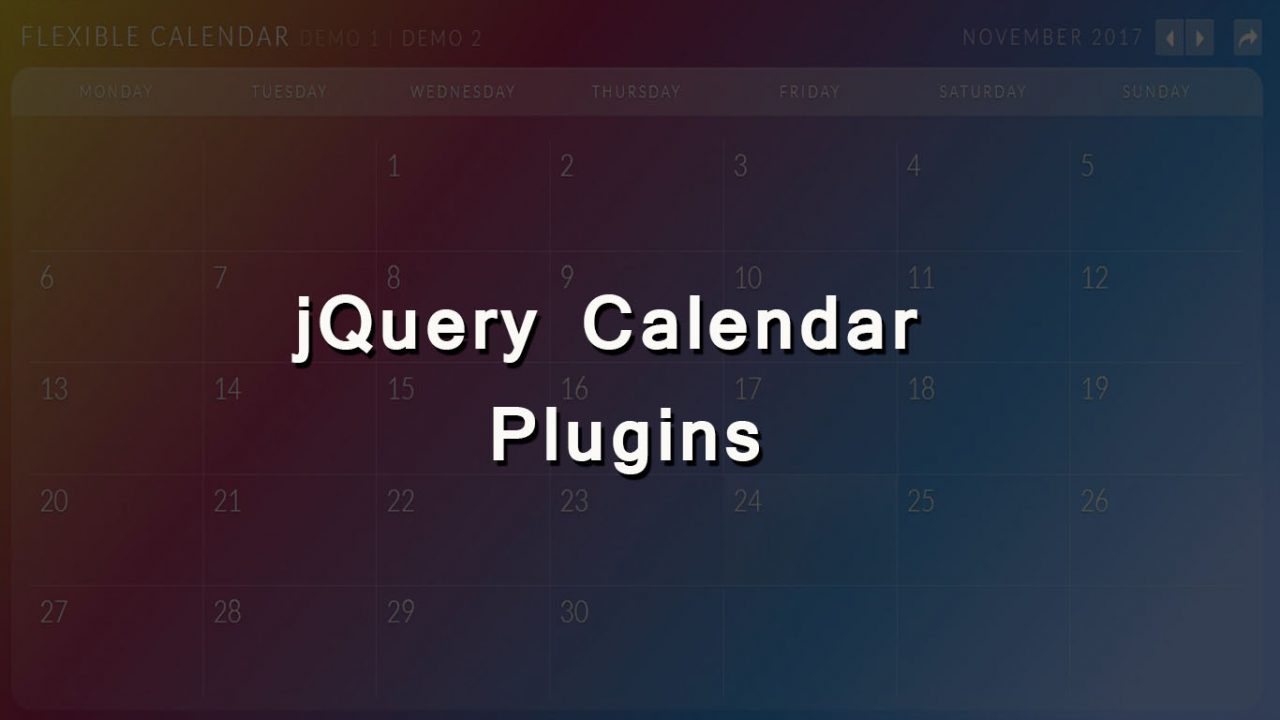 12 Best Free jQuery Calendar Plugins for Web Designers