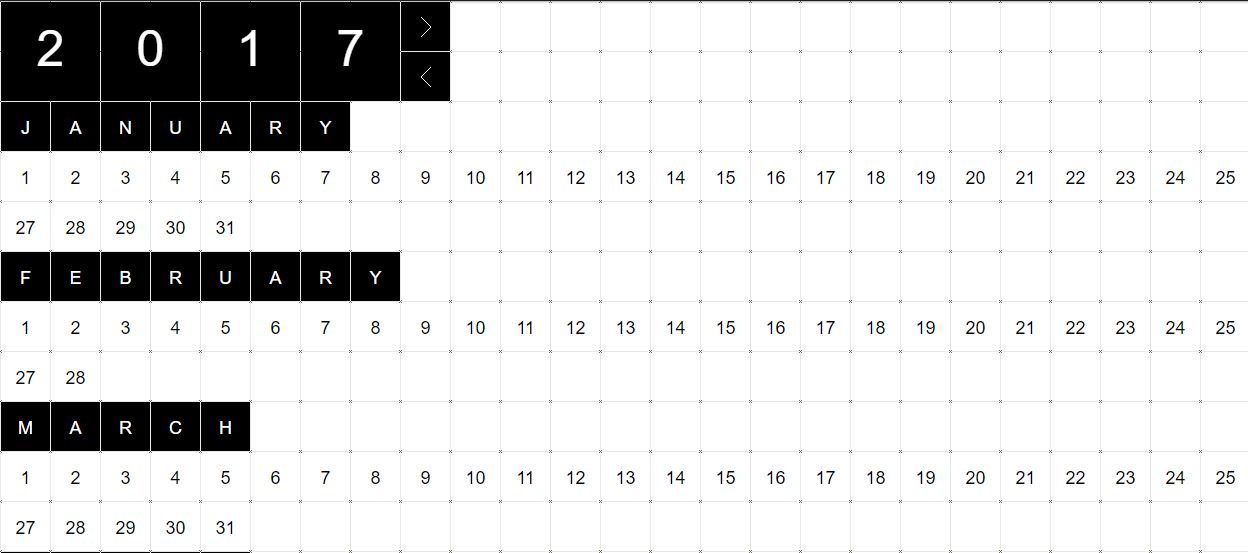 jQuery Verbose Calendar