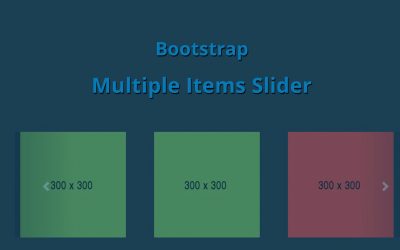 Bootstrap Multiple Items Slider Code Snippets - OnAirCode