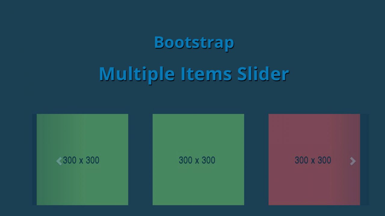 Bootstrap Multiple Items Slider