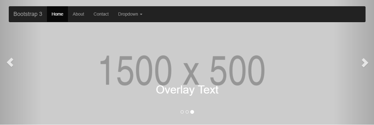 Bootstrap Navbar And Slider Overlay Text