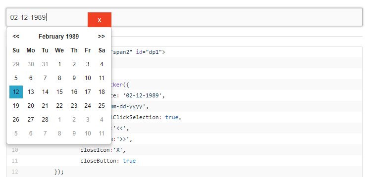 Foundation Datepicker