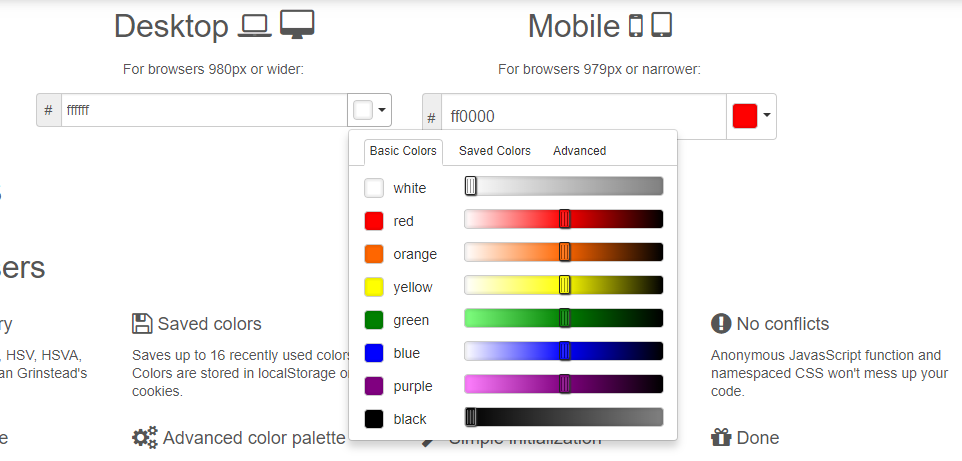 Pick-a-color for Twitter Bootstrap