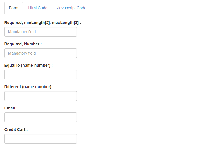 Validate plugin. JQUERY validation. MINLENGTH html.