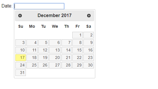 jQuery UI Datepicker