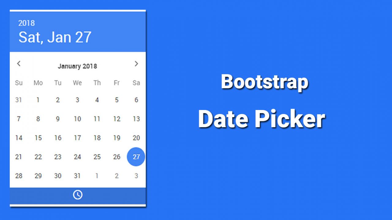 10+ Date Picker For Bootstrap