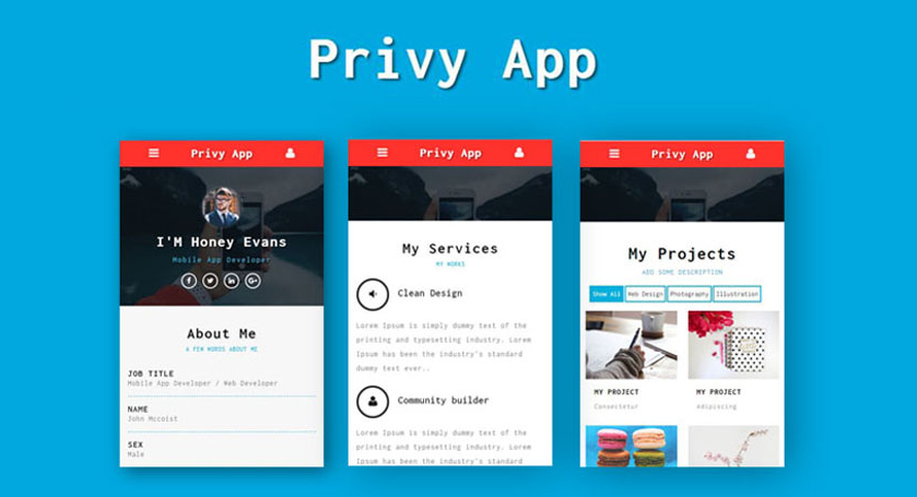 Privy Mobile App Web Template