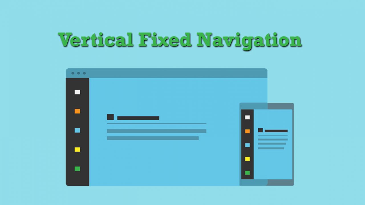 Vertical Fixed Navigation Menu Examples Snippet
