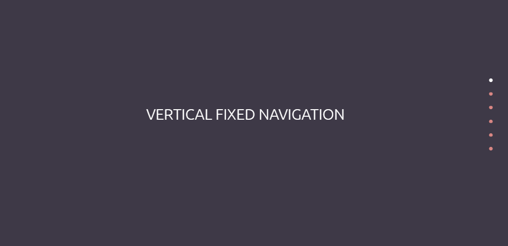 Vertical Fixed Navigation