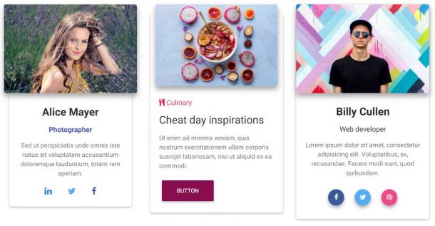 Material Design Cards For Bootstrap - OnAirCode