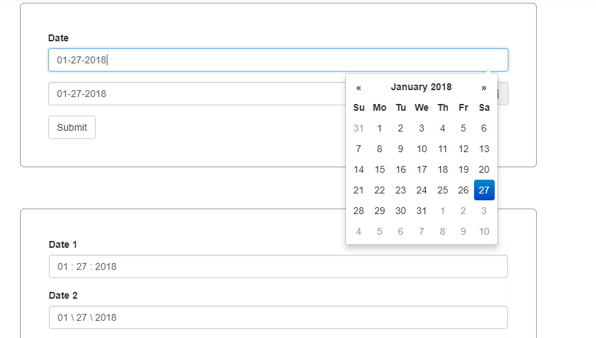 Bootstrap Date Picker – Set Current Date