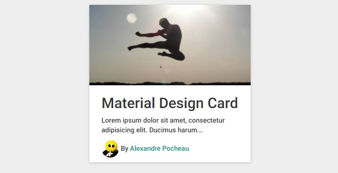 Bootstrap Material Card