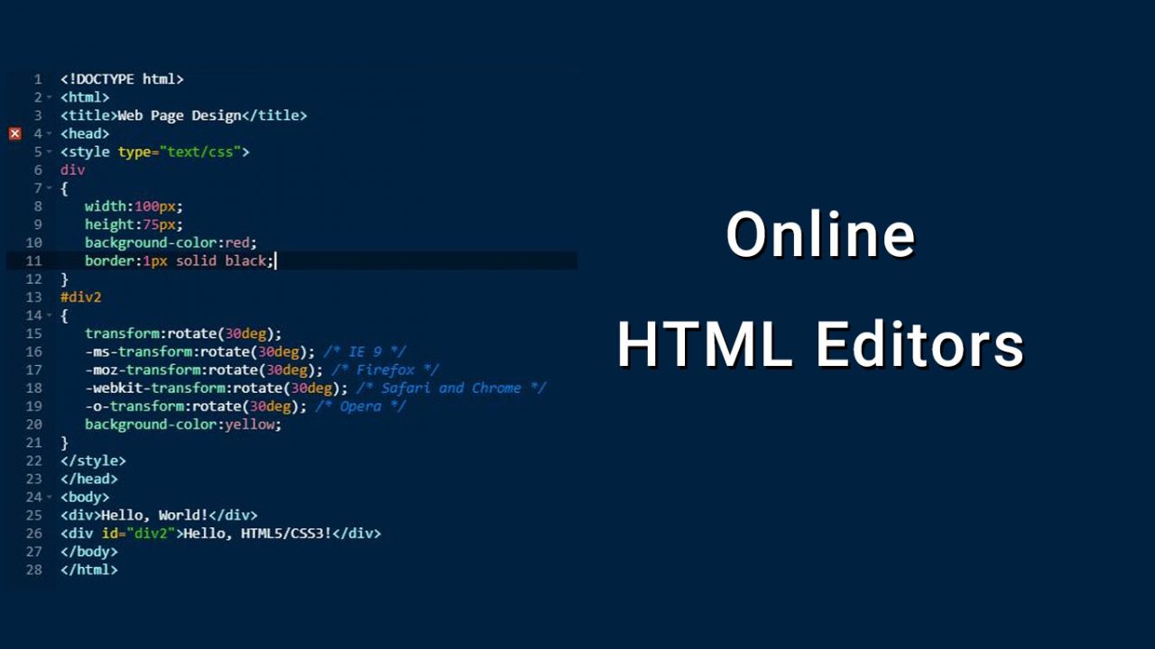 10 Best Free Online HTML Editors
