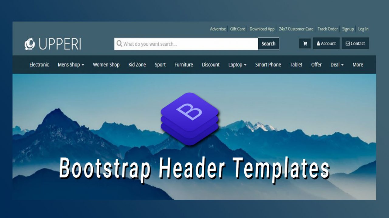 Bootstrap Header Templates