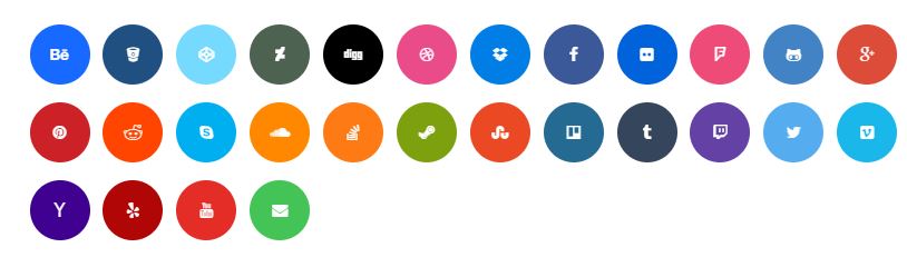 Circular Social Buttons