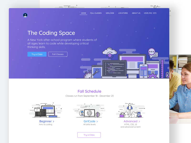 Coding Space Landing Page