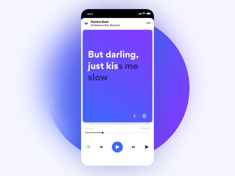 Lyrics Player Redesigned