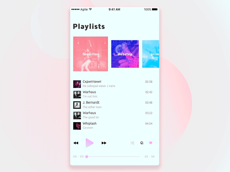 Music Player App Design Concept