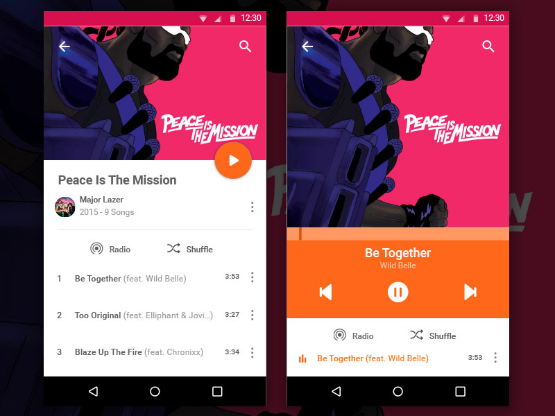 Music Player for Android Sketch Resource