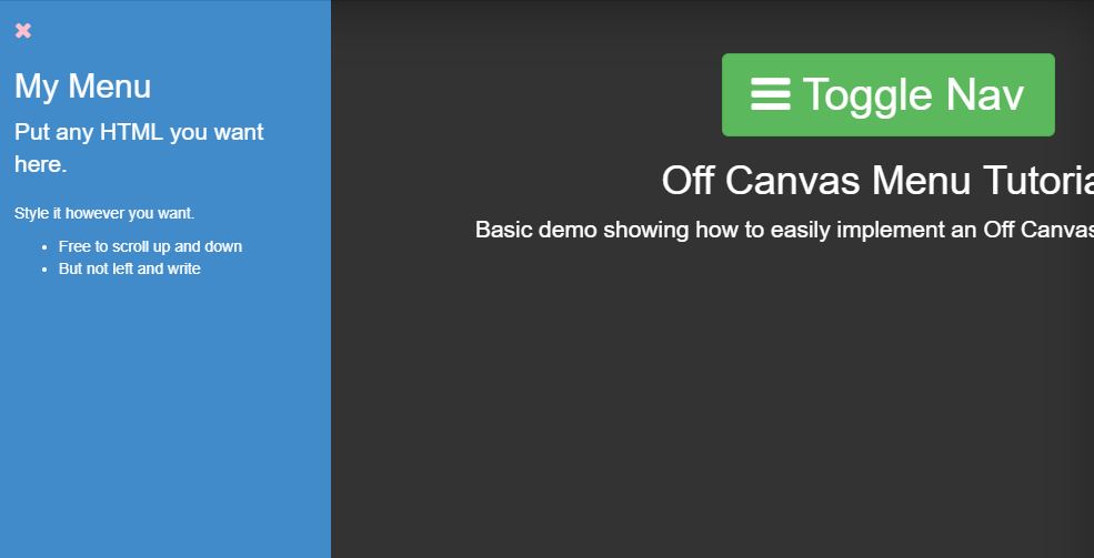Off Canvas Menu with CSS3 Transitions and Translates