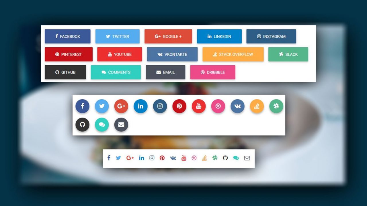 Social Buttons For Bootstrap