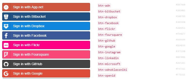 Social Buttons Icons for Bootstrap