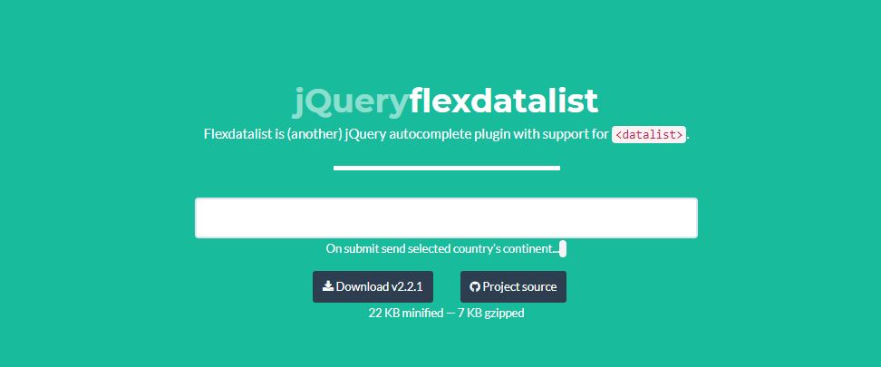 jQuery Flexdatalist