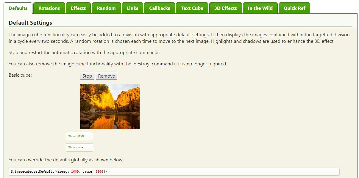 jQuery Image Cube