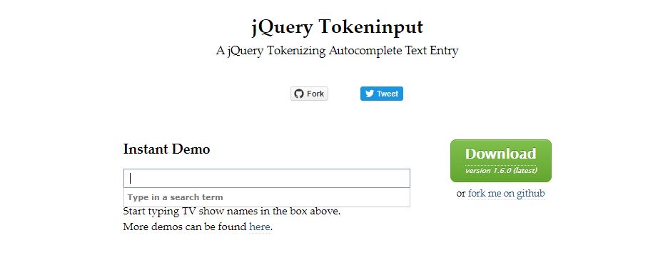 jQuery Tokeninput