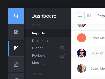 Admin Dashboard Menu