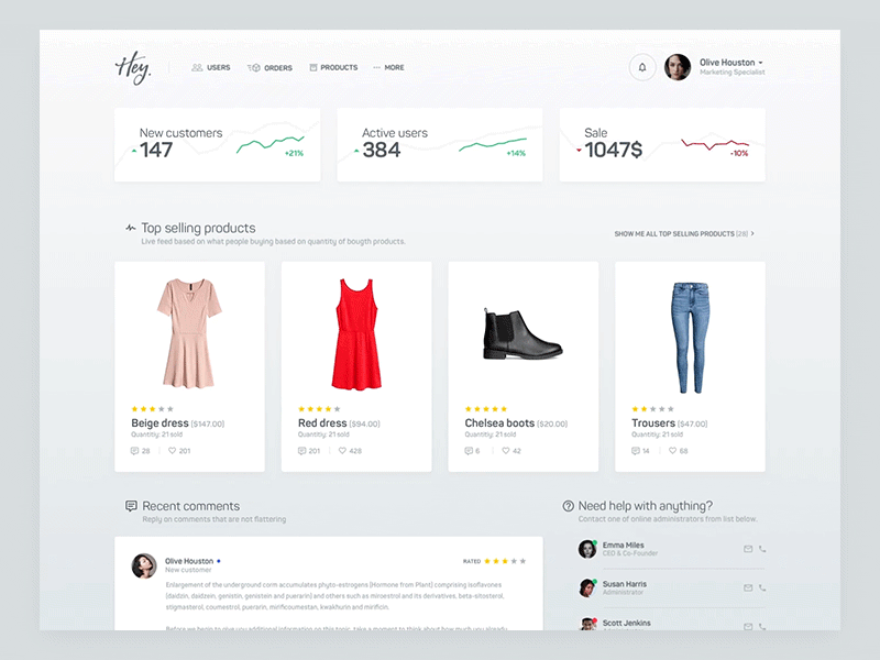 E-commerce Dashboard