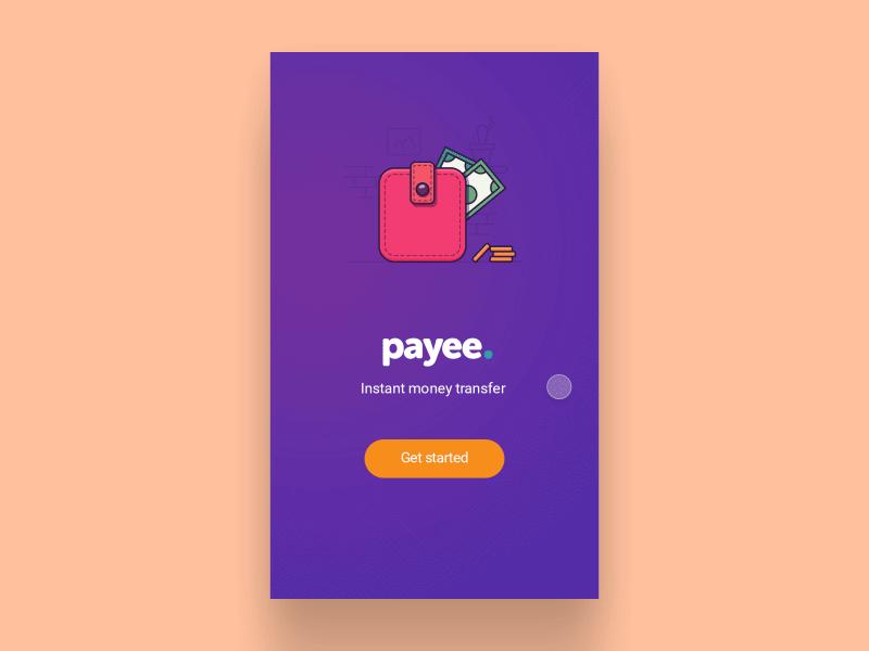E-wallet Payee - Login UI Concept