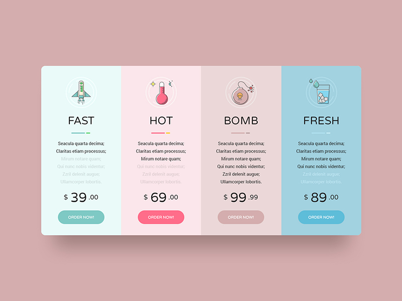 Funny Pricing Tables