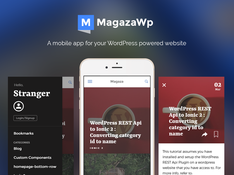 Magaza WordPress Mobile App