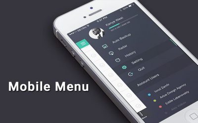 25+ Mobile Navigation Menu UI Design Inspiration - OnAirCode